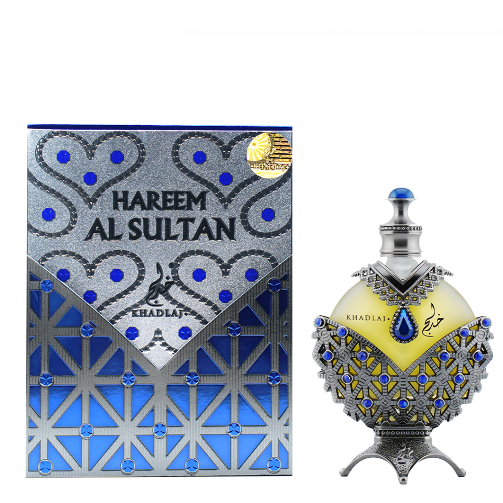 KHADLAJ Hareem Al Sultan Silver Parfümöl, 35 Ml – Arabischer Duft Für Frauen, Mit Bergamotte, Rose & Moschus